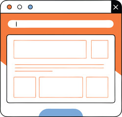 Fototapeta premium Abstract computer screen layout with a transparent vector graphic design