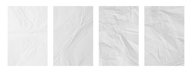 background with scattered overlay of crumpled white paper.	