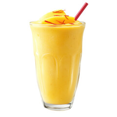 Frozen Mango Lassi With Saffron Strand  isolated on a transparent background