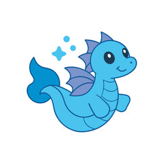 Cute Sea Dragon Swimming Gracefully Underwater