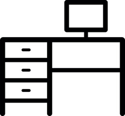 Desk Office Icon vector Art & Illustration