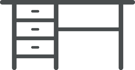 Desk Office Icon vector Art & Illustration