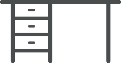 Desk Office Icon vector Art & Illustration