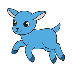 Playful Baby Goat Jumping With Joy