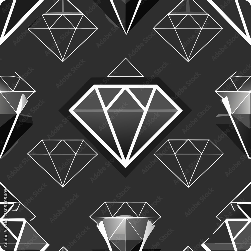 Poster sharp minimalist diamond seamless vector pattern design
