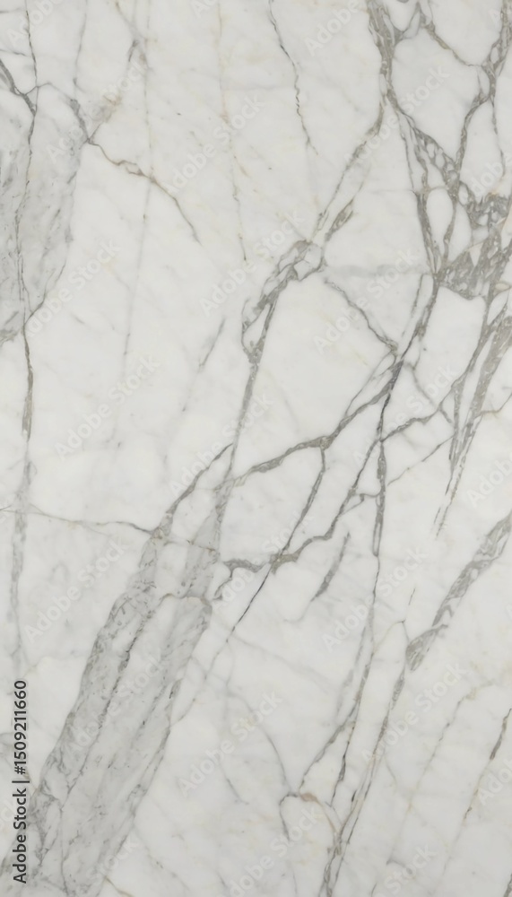 Poster a stunning display of white marble featuring intricate grey veins that weave through the surface, cr