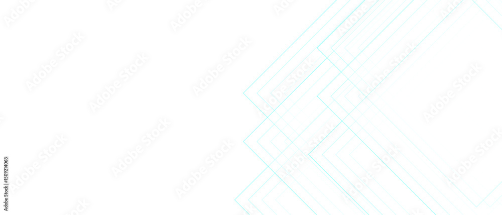 Fototapete Abstract minimal, background featuring overlapping translucent diamond outlines with diagonal on a white canvas. Repetitive diamond shapes evoke a sense of order, symmetry, and calmness