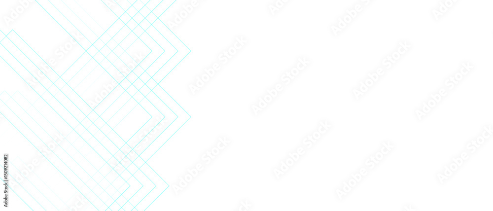 Fototapete abstract minimal, background featuring overlapping translucent diamond outlines with diagonal on a w