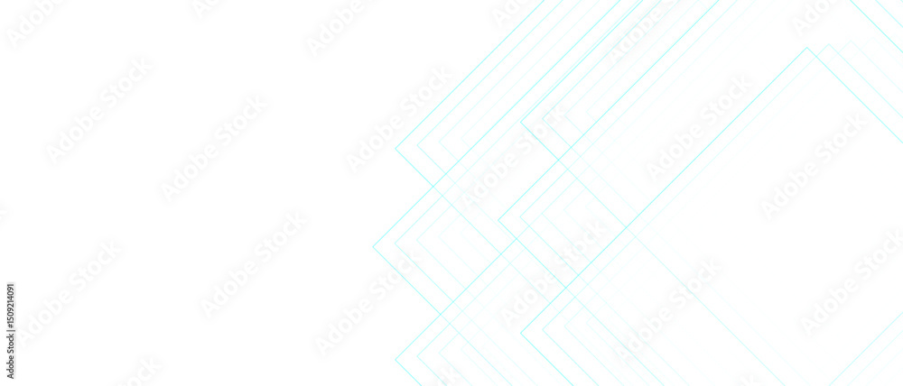 Fototapete Abstract minimal, background featuring overlapping translucent diamond outlines with diagonal on a white canvas. Repetitive diamond shapes evoke a sense of order, symmetry, and calmness