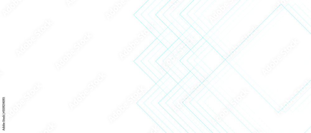 Fototapete abstract minimal, background featuring overlapping translucent diamond outlines with diagonal on a w