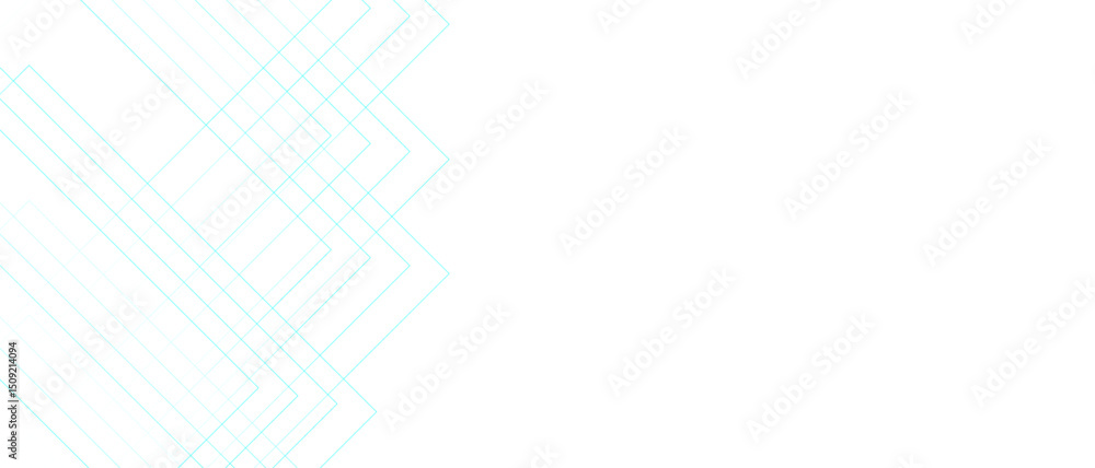 Fototapete abstract minimal, background featuring overlapping translucent diamond outlines with diagonal on a w