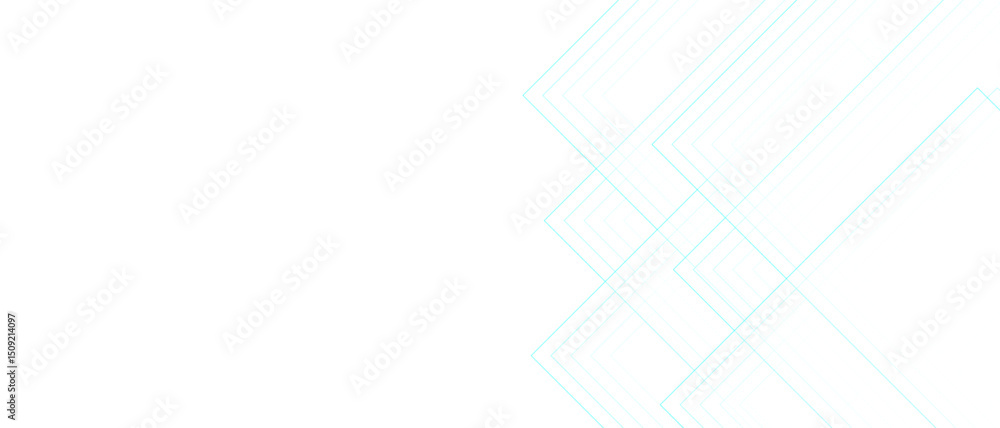 Fototapete abstract minimal, background featuring overlapping translucent diamond outlines with diagonal on a w