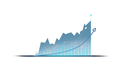 Investment finance chart,stock market business and exchange financial growth graph PNG Transparent.

