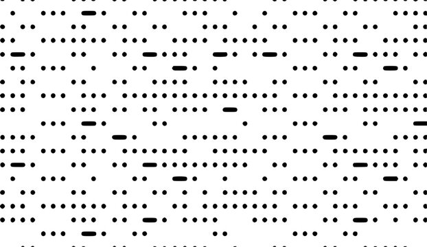 Abstract dot and dash black and white pattern