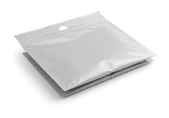 Light gray, foil-like, resealable food packaging