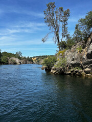 Beautiful Day at Lake Natoma in Folsom, California With Clear Blue Skies on May 25, 2025