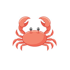 Adorable cartoon crab illustration cute sea creature