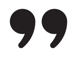 Quotation marks. Quote icon. Simple quotation marks icon.