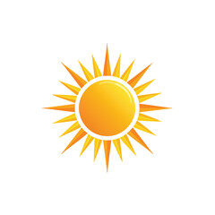 Fototapeta premium Bright summer sun icon design element
