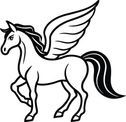 horse silhouette vector