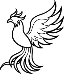 Fototapeta premium phoenix silhouette vector 