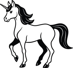 Obraz premium unicorn silhouette vector