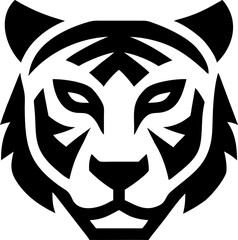 Tiger head logo vector for sports or mascot use