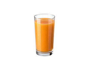 glass of orange juice isolated on white background