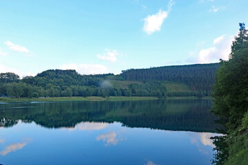Reflections in the reservoir at Coo in Belgium	