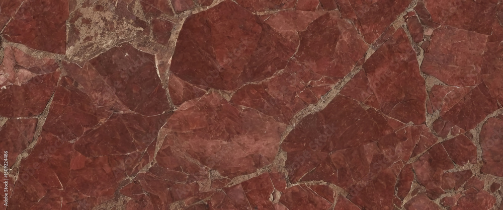 Poster the vivid red marble features intricate patterns and textures, reflecting natural mineral formations