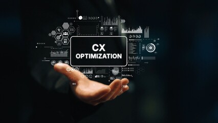 Innovative Graphic Displaying CX Optimization Strategies for Enhanced Customer Experience in...