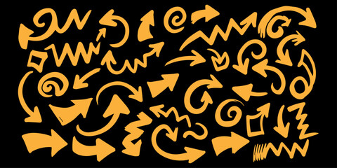 Hand-Drawn Arrow Vector Graphics Collection of Unique Arrow Designs