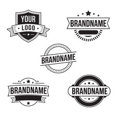 Unique badge logo Modern and minimalist vector and abstract logo