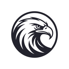 Obraz premium Unique eagle head logo Modern and minimalist vector and abstract logo