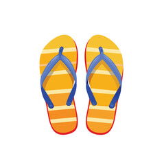 Summer vacation striped flip flops beach sandals
