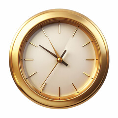 vintage clock isolated on white