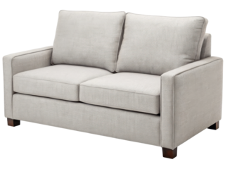 Cozy linen loveseat sofa offers comfort and style for any living space