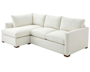Stylish linen sectional sofa offers comfort and elegance for any living space