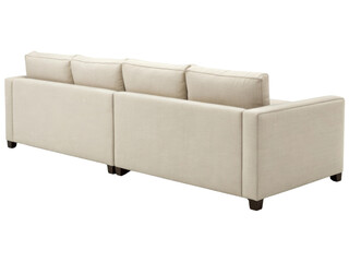 Stylish linen sectional sofa offers comfort and elegance for any living space