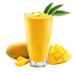 Tropical Smoothie With Mango Backdrop Ultra  isolated on a transparent backgroun