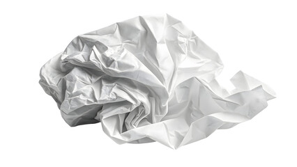 Crumpled White Paper Close-Up