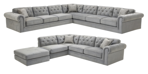 Stylish microfiber sectional sofa offers comfort and elegance for any living space