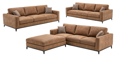 Stylish microfiber sectional sofa offers comfort and elegance for any living space