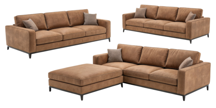 Stylish microfiber sectional sofa offers comfort and elegance for any living space