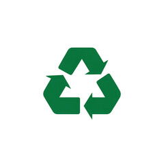 Obraz premium Image shows green recycling symbol with three arrows forming triangle, representing sustainability and environmental conservation