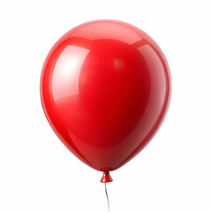 red balloon on white background