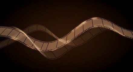 Fototapeta premium Film Strip Abstract Background with Sepia Tones for Cinema and Photography