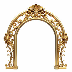 golden frame isolated on white