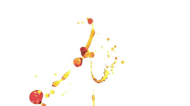 Oil Splash, 3D Render ,With Alpha Matte	
