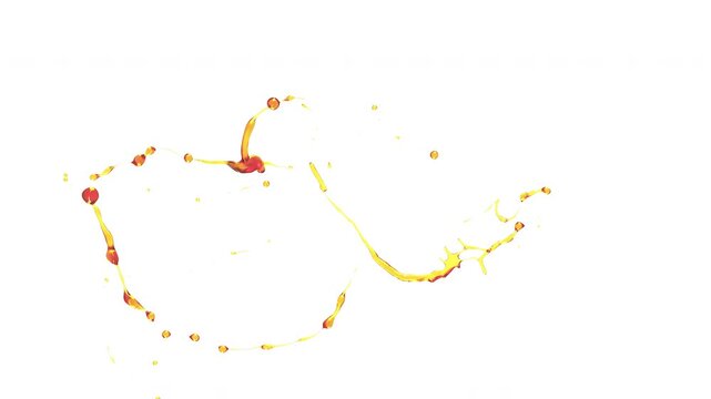 Oil Splash, 3D Render ,With Alpha Matte	
